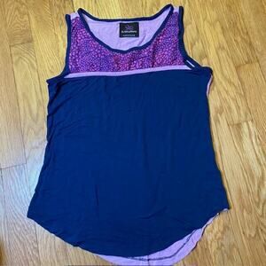 Plains and Prints Womens Size 6 Blue Purple Tank Top Shirt Cotton Polyester